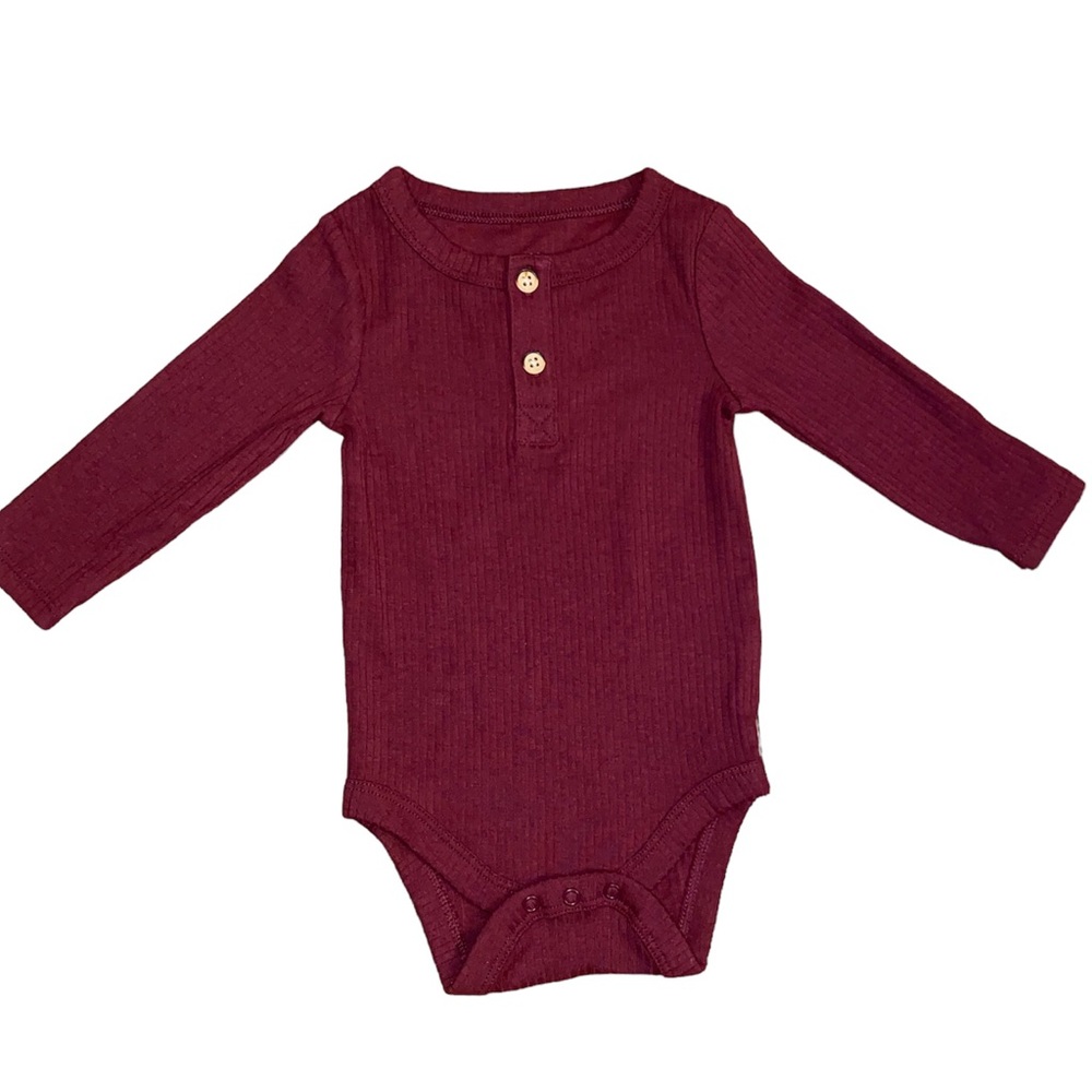 NWT - Cat & Jack Burgundy Baby BodySuit Size 3-6M